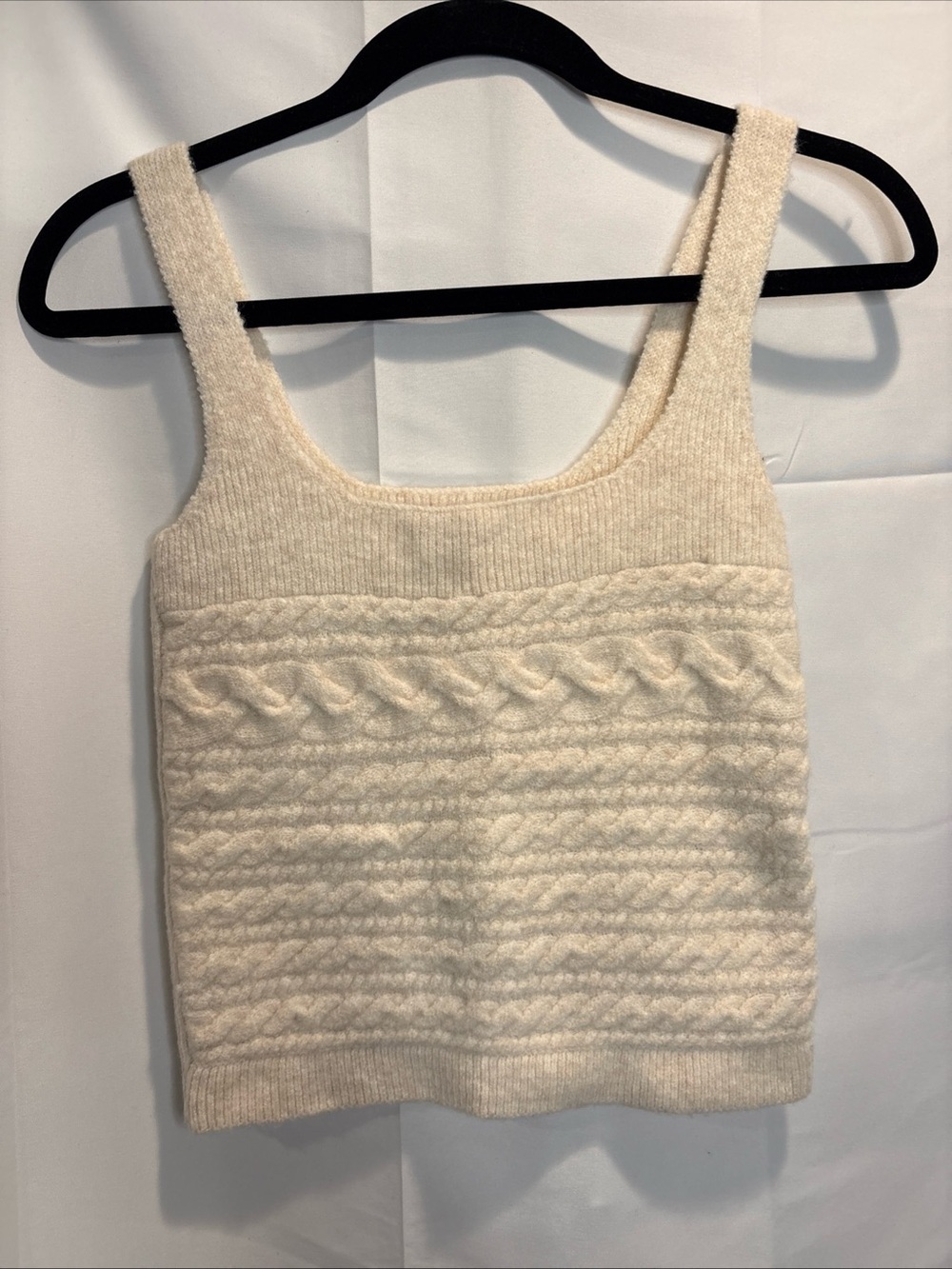 J.Crew Off-White Cable Knit Tank